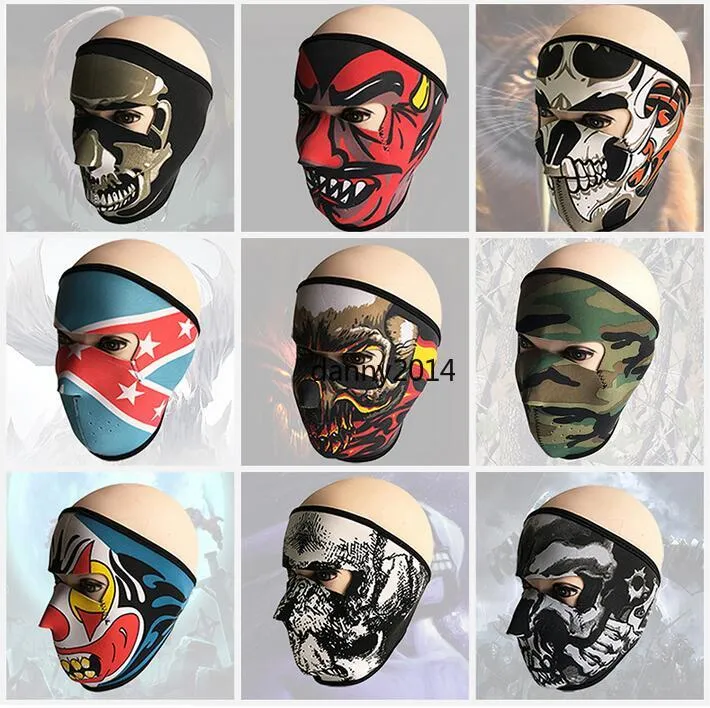 Tactical hood Hunting Dustproof devil masks ghost Skull Mask Motorcycle Skiing Cycling protective Hoods party scary cosplay full face mask prop