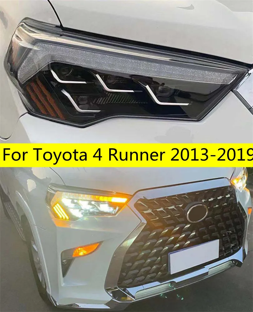 auto parts head lamp For Toyota 4 Runner LED Headlight 20 13-20 20 DRL Bi-Xenon Lens front daytime stream turn signal lights