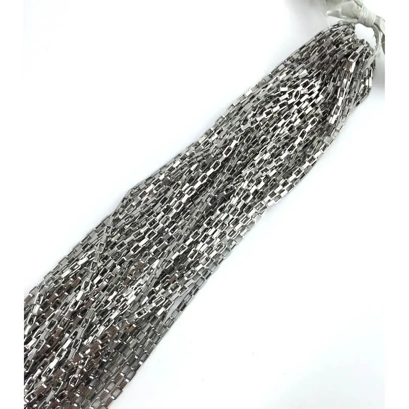 Chains 100meters In A Roll Necklace Stainless Steel 1.5mm Long Box FASHION FittingsHigh Quality Wholesale 1.5longboxChains
