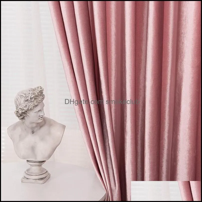 Vorhangvorhänge, dick, italienischer Veet-Farbton, einfacher koreanischer Stil, Vorhänge für Wohnzimmer, Schlafzimmer, luxuriöse Stoffe, Drop-Lieferung 2021