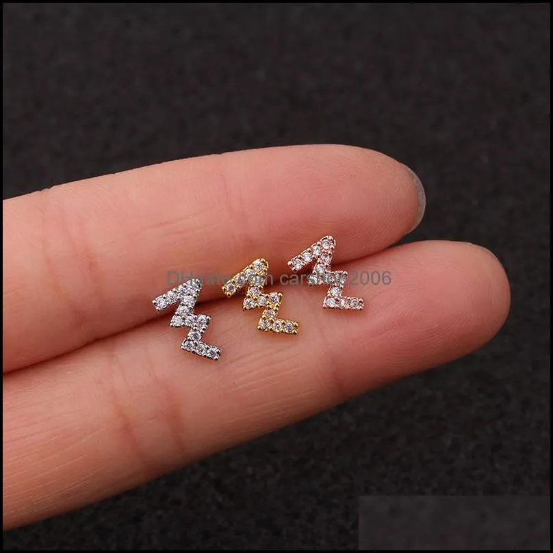 leaf flower shape dangle earrings stainless steel shiny crystal ear stud fashion zircon earring piercing body jewelry girl a92z