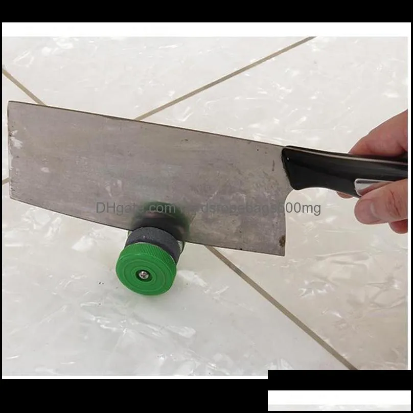 Round Knife Sharpener Household Grindstone Fast Sharpening Knives Stone Simple Grinder Whetstone Sharpeners Kitchen Tools JY0002