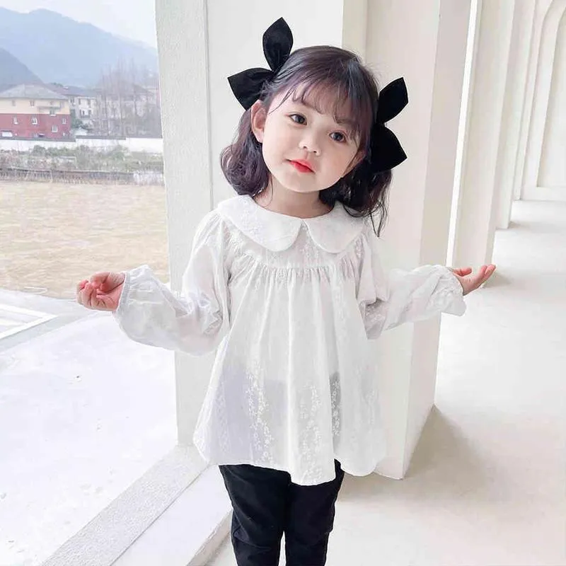 Blusa blanca sales para niña