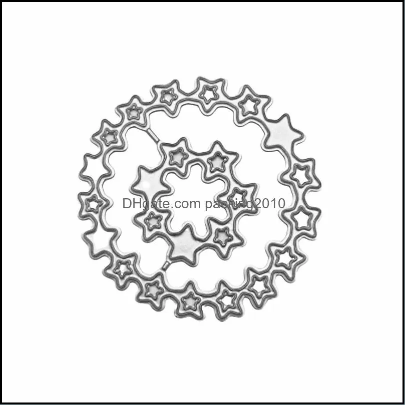 Circle Five-pointed star Metal Cutting Dies Paper Cut Card Making Template for DIY Scrapbooking