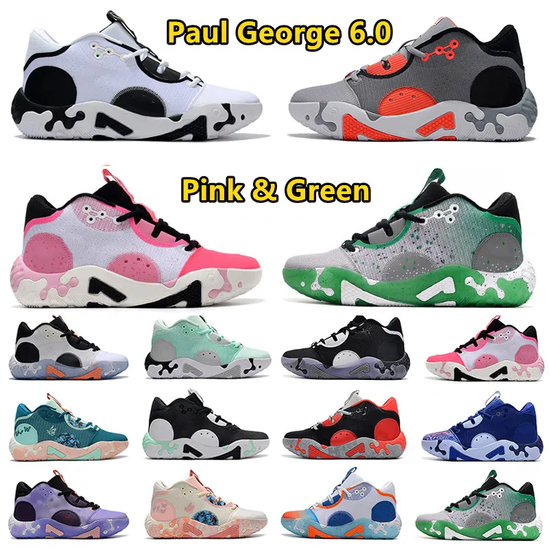 PG 6 Paul George 6.0 Basketballschuhe Herren Sneakers Sneaker Nebel Grau Weiß Schwarz Orange Kreide Bred Infrarot Blau Paisley Rosa Lila PG6 PG6S Herren Traienrs Sportschuh