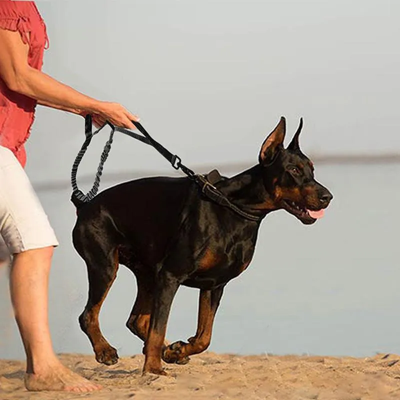 Colliers pour chiens Laisses Matériau en nylon haute résistance pour chiens de grande et moyenne taille Laisse tactique extérieure rétractable Leash antidéflagrant