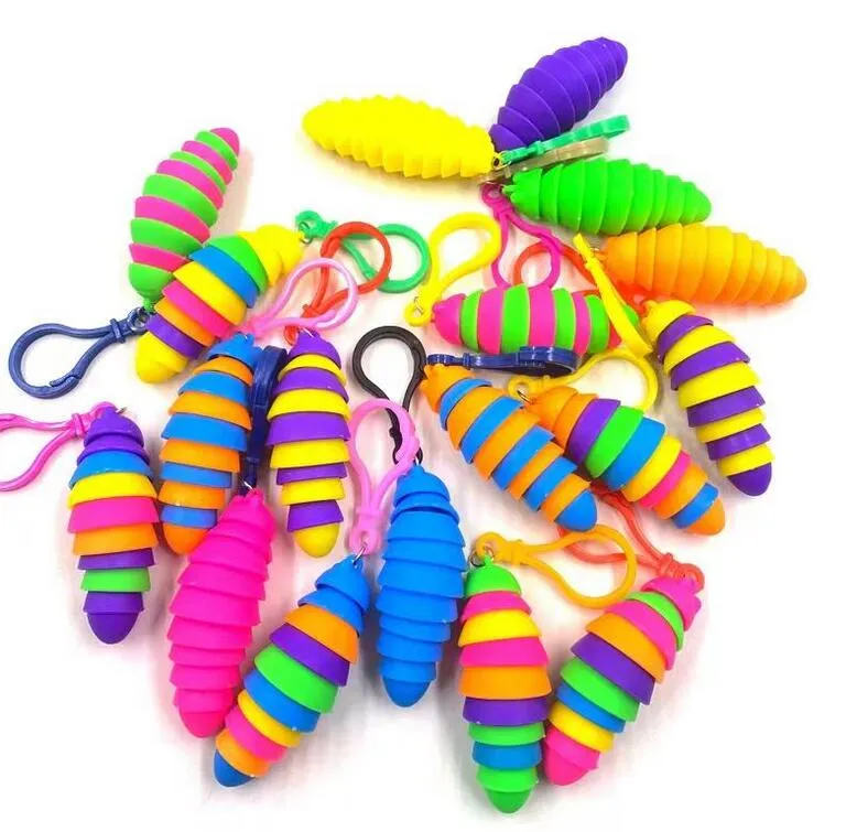 UPS Tiktok burst favorise le nouveau jouet chenille jouet de décompression escargot pendentif limace porte-clés jouets célèbres