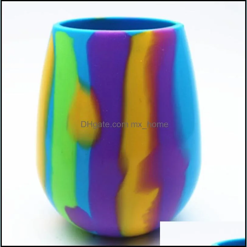 wine glass camouflage silicone beer glass unbreakable stemless cups collapsible coffee mugs resuable drinkware 4 designs optional