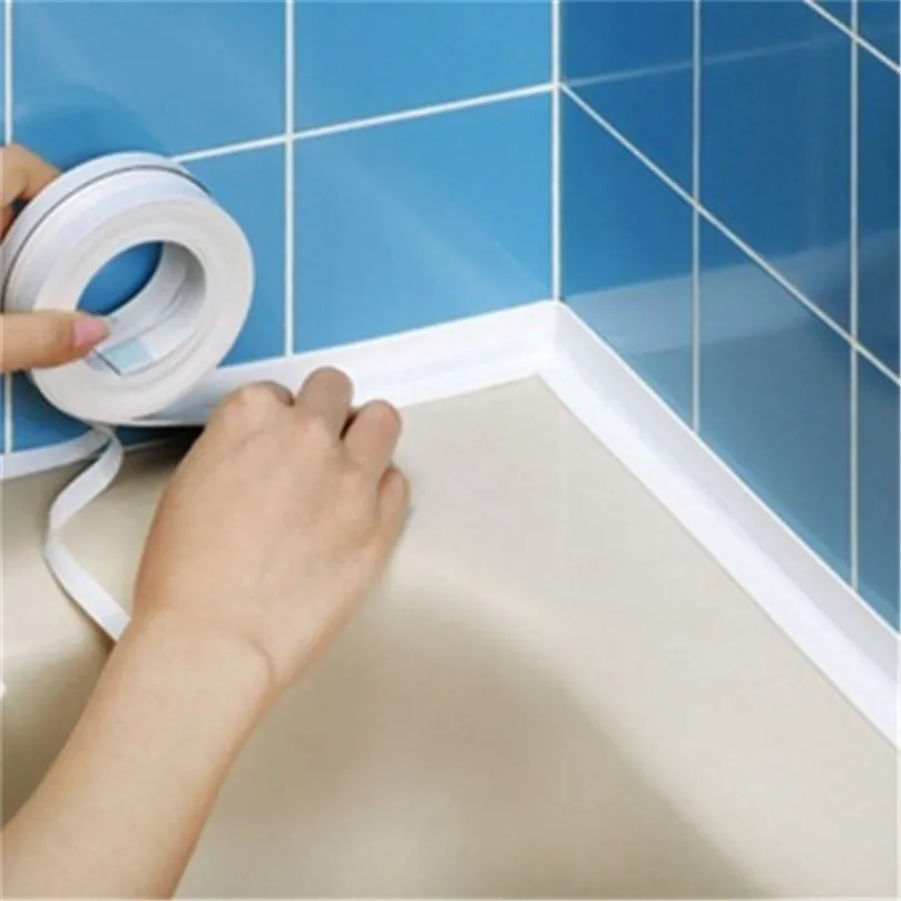 For Bathroom Kitchen Accessories Shower Bath Sealing Strip Tape Caulk Strip Self Adhesive Waterproof Wall Sticker Sink Edge Tape 220727