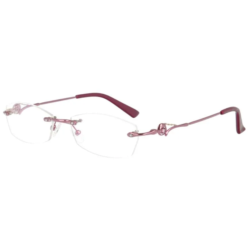 SPITOIKO RImless Metal Edith Glasses Frame For Women Myoia Eyewear With