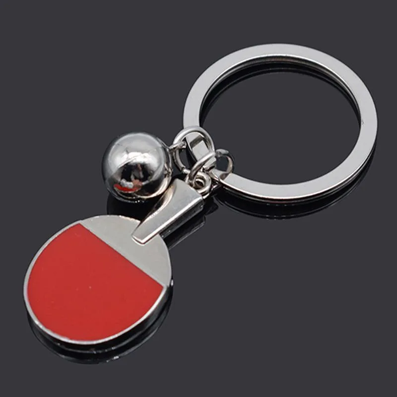 Keychains Sport Ping ping pong mesa de tênis de tênis badminton boliche de chaveiro de chaveiro de chaves de chaveiro de chave