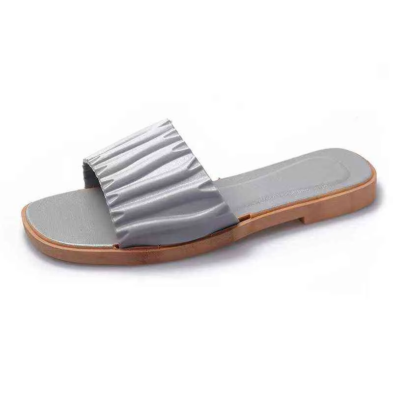 Flip Flops for Women Kapta Solidny kolor damski buty netto czerwony Nowy 2022 Moda dla dorosłych Letnie sandały plażowe 220608