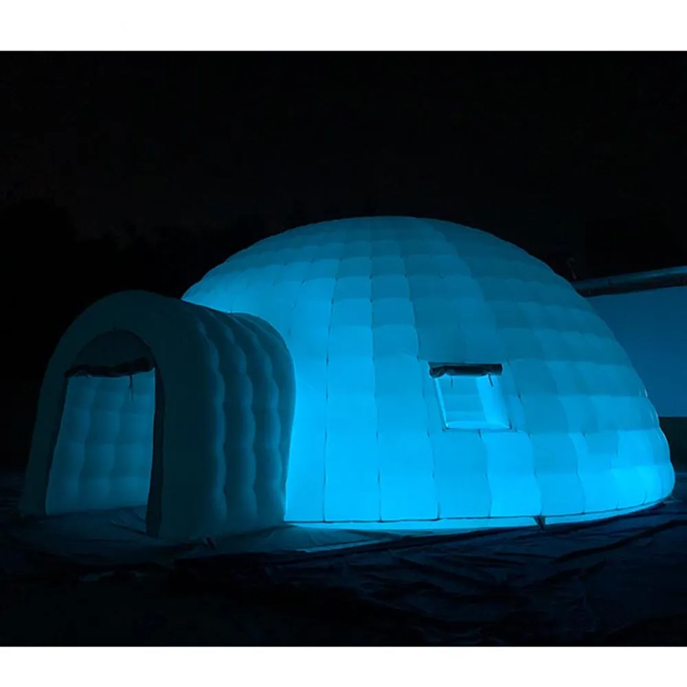 Giant Portable Biały nadmuchiwany namiot Igloo Outdoor Dome Party Wigwam with Air Blower do reklamy i dekoracji