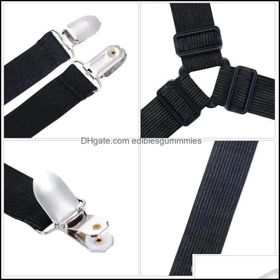 bed sheet fasteners, 4 pcs adjustable triangle elastic suspenders gripper holder straps clip for bed sheets,mattress covers, sofa cushion