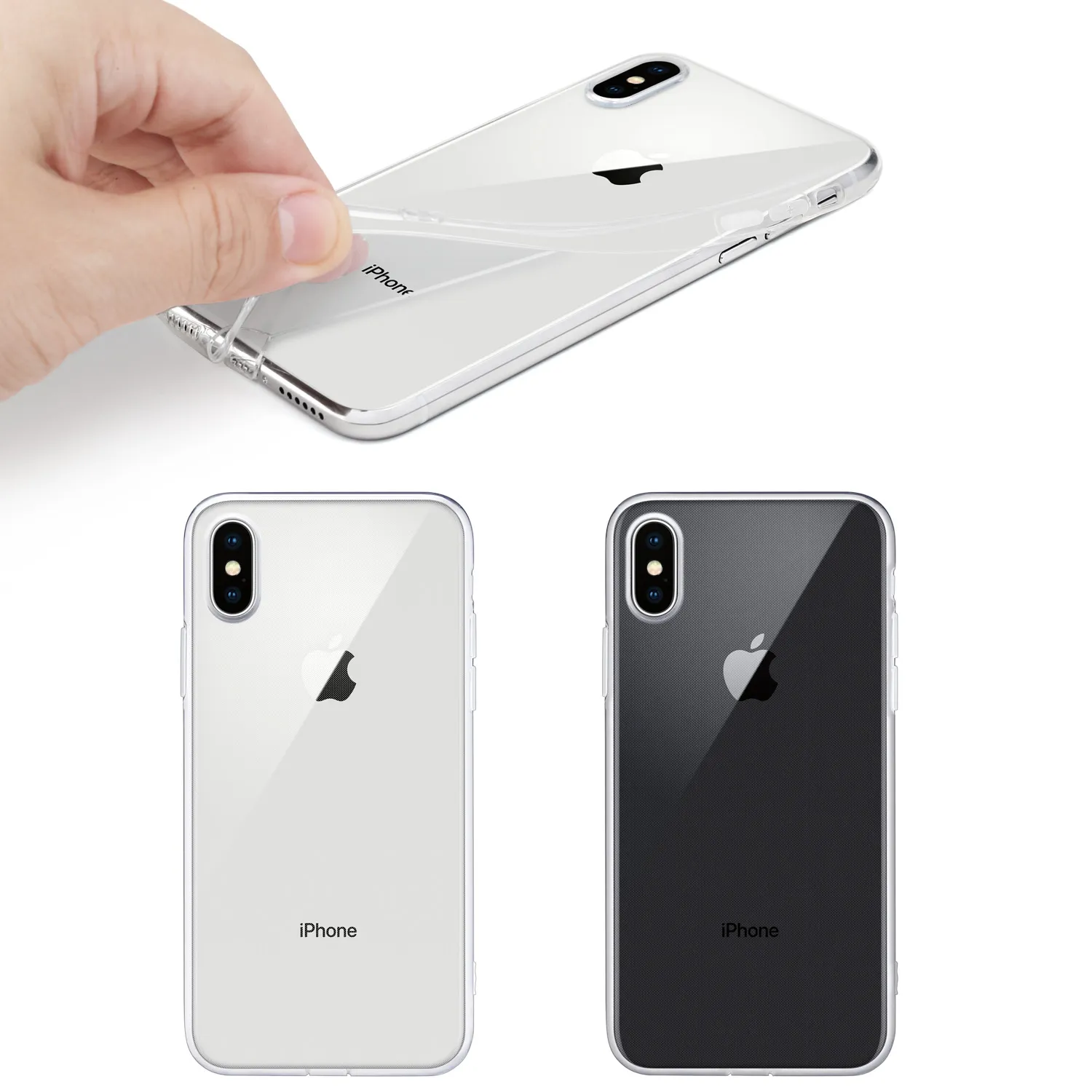 Luxuriöse transparente weiche Handyhülle für iPhone 13 12 11 Pro Max XS X XR 6S 7 8 Plus Mini Schutzhülle