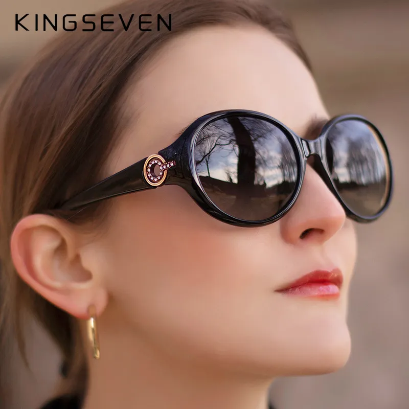 KINGSEVEN Brand Round Frame Polarized Sunglasses For Women Fashion TR90 Ladies Eyewear UV400 High Quality Gafas D Sol 220511