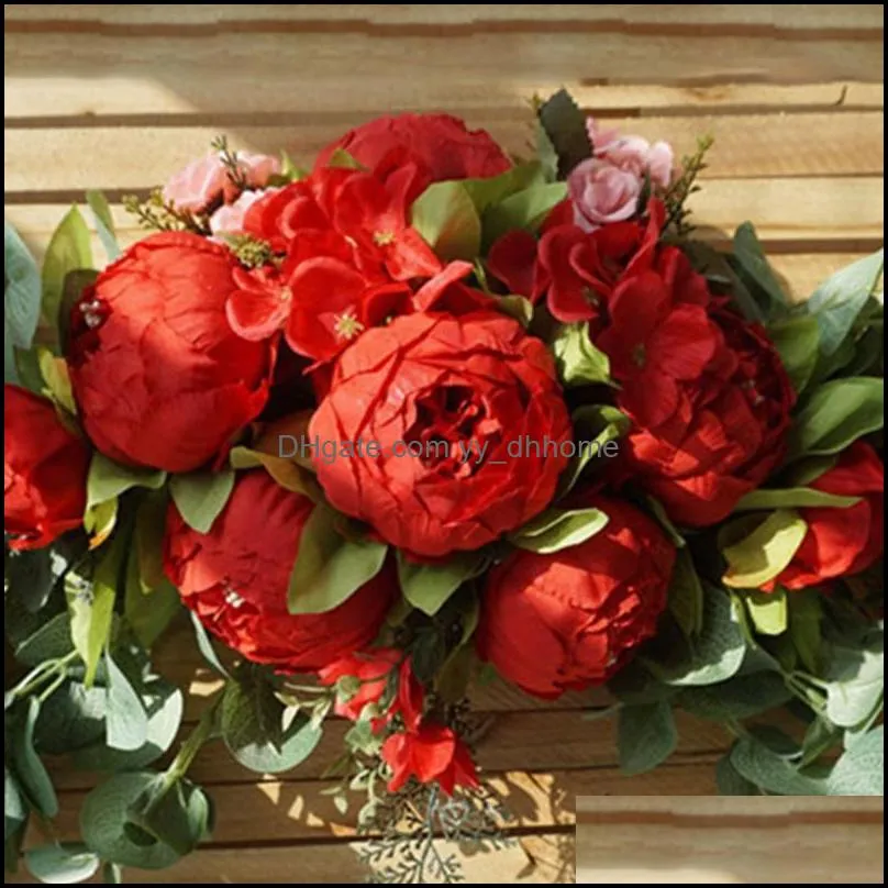 Artificial Silk Flowers Swag Slim Table Centrepiece Home Wedding Arch Decor Decorative & Wreaths