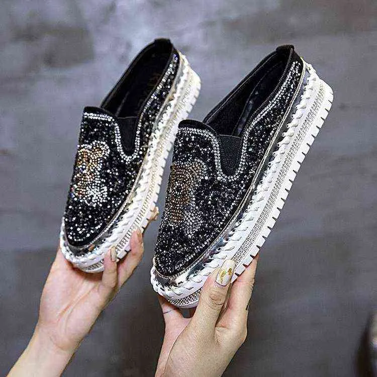 Glitter loafer slides sale