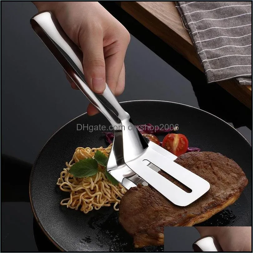 food tongs multifunction bbq accessories clip thickened stainless steel barbecue spatula household kitchen pancake fried steak