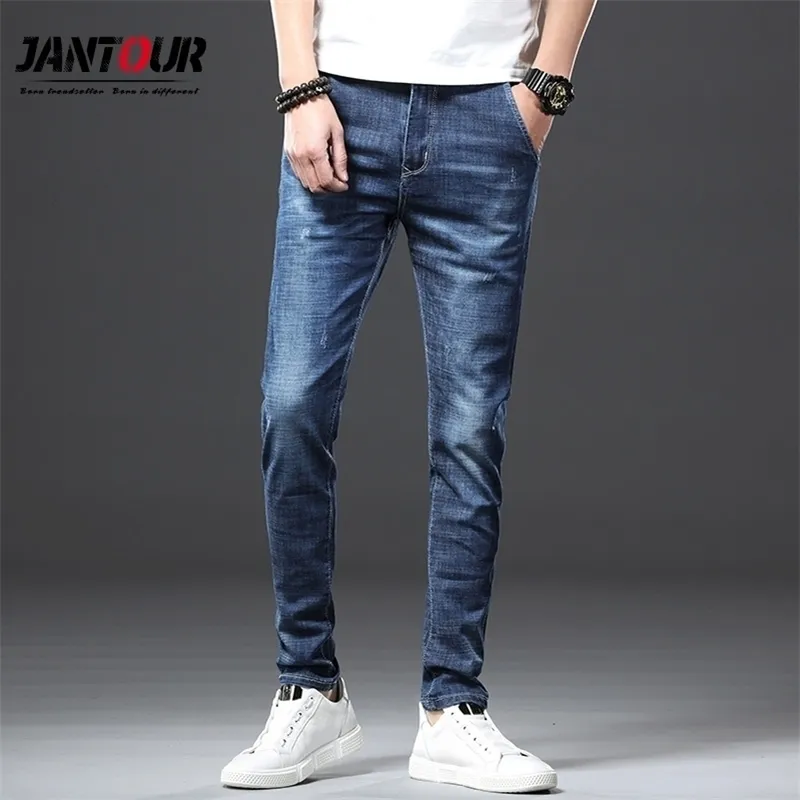 Jantour Brand Mens Slim Fit Fit Jeans Fashion Business Classic Style Skinny Jeans Jeans cal￧as cal￧as masculino 201111