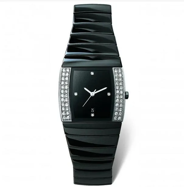 Elegant Black Ceramic Quartz Timepiece Rado Integral 2042 Black Dial, Ceramic, Midsize Watch, 40  main image 3