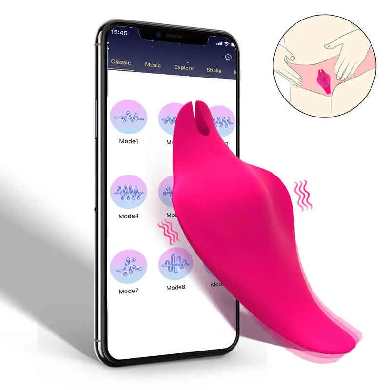 Nxy Eggs Bullets Mutandine indossabili Vibratore per vibratore App Telecomando Uovo vibrante Punto g Stimolatore del clitoride Massaggiatore Giocattolo del sesso per adulti per donne 220509