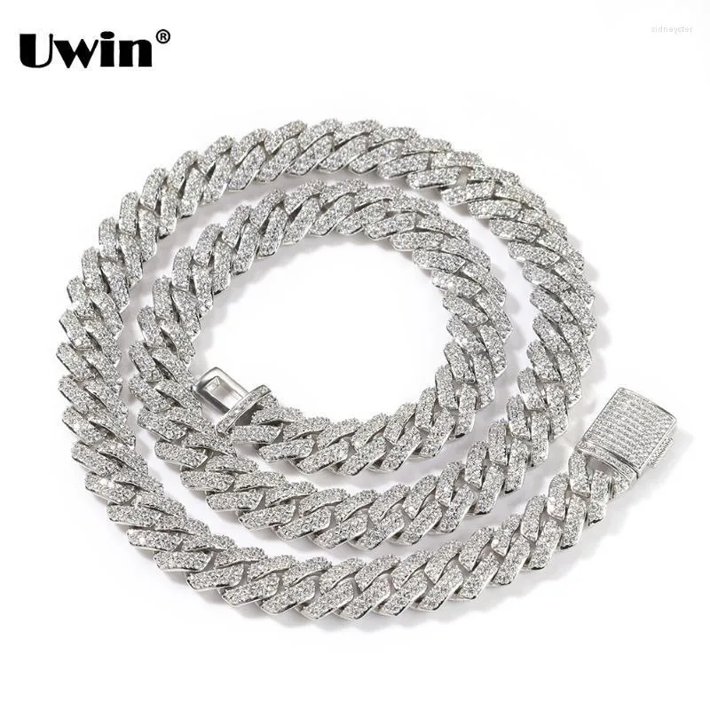 Cadenas 10 mm Prong Collar de cadena cubana Iced Out S-Link Pave Ajuste Gargantilla para mujeres Hombres Moda Hip Hop JewelryChains Sidn22