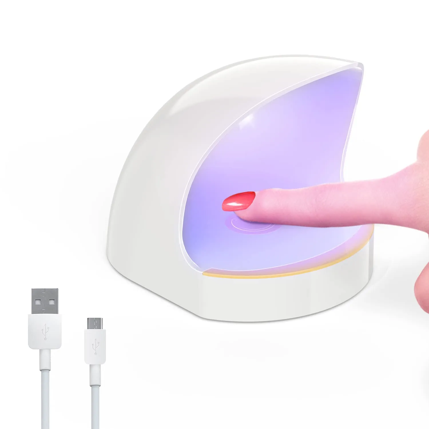 Nagellampe UV für Gelnägel Neuartige Beleuchtung 60S Smart Timing Nageltrockner 16W Mini-Gel-LED-Lampen mit USB Polygel-Nagelset UVs Tragbare Kunstwerkzeuge