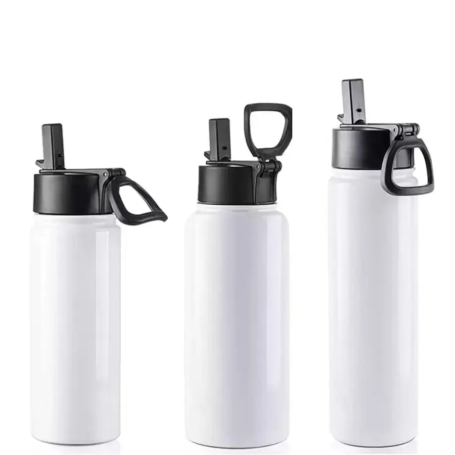 UPS 22oz 32oz Sublimation Blanks Water Bottle Travel Flask Sports Mug Stainless Steel Wide Mouth Insulated Vacuum Cup