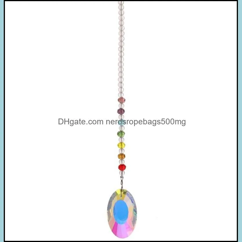 Colour Crystal Gourd Pendants Chain Handmade Scallop Pattern Rhinestone Decoration Jewelry Hanging Curtain DIY New Arrival 8sn J2