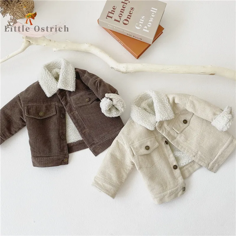 Manteau né bébé fille garçon veste en velours côtelé infantile enfant en bas âge automne printemps hiver chaud épais enfant vêtements d'extérieur 0-3 ans 220826