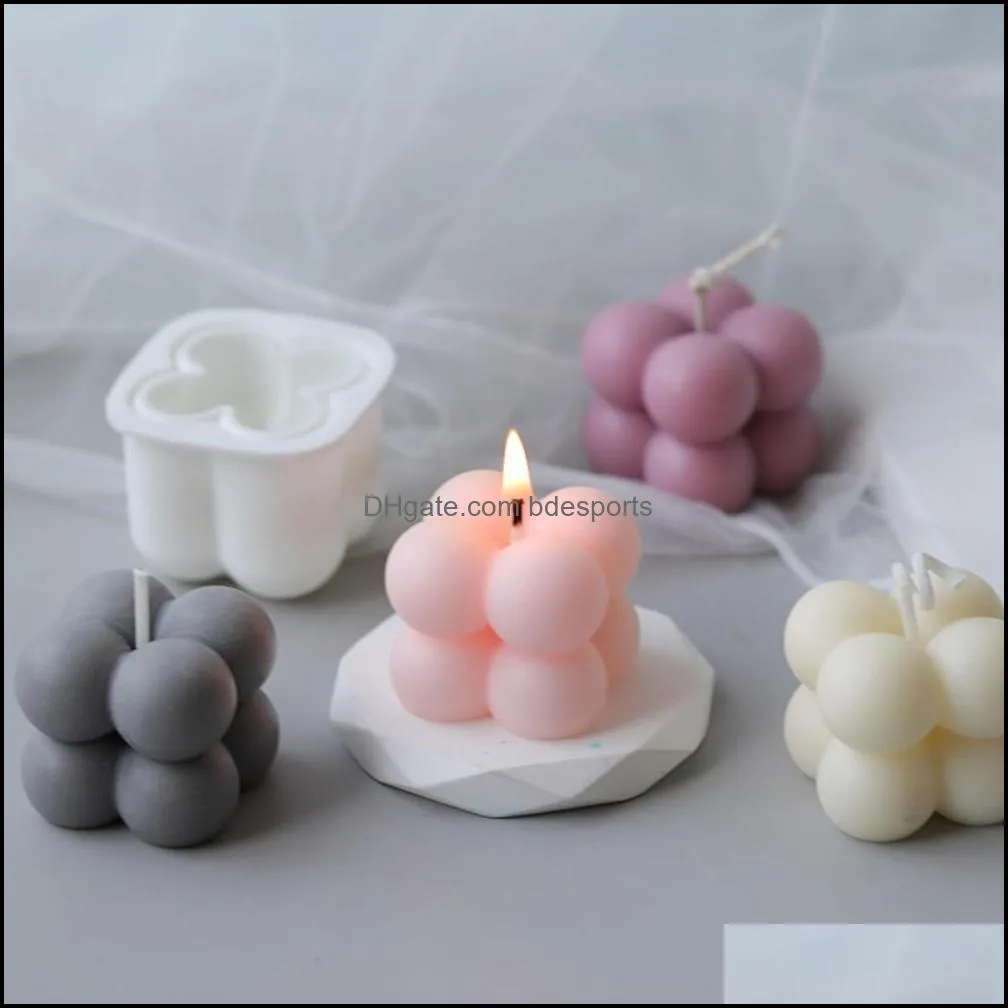 3D Silicone Candle Moulds Hand-made Soy Shaped Aromatherapy Plaster Candles Mold DIY Chocolate Cake Mould Kitchen Gadgets