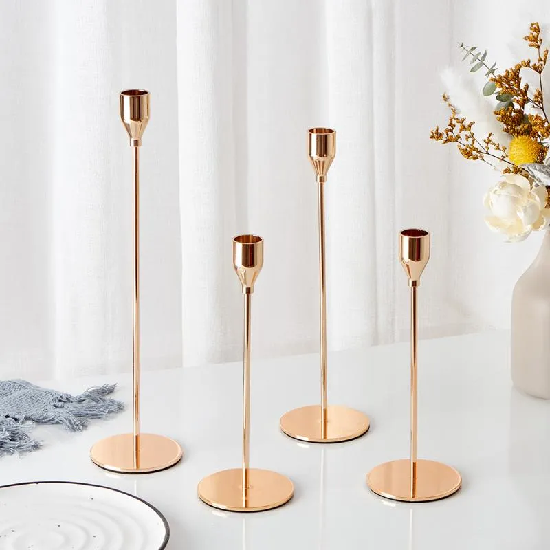 Candle Holders Simple Golden High-footed Metal Wedding Decoration Bar Party Living Room Decor Home Table CandlestickCandle