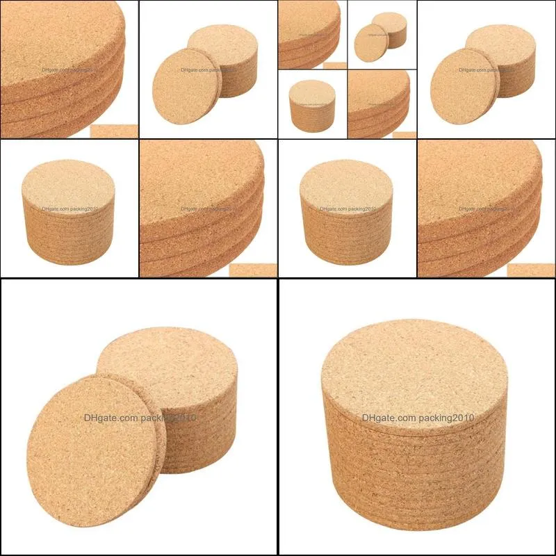 500pcs Classic Round Plain Cork Coasters Drink Wine Mats Cork Mats Drink Wine Mat Ideas for Wedding Party Gift FAST SHIP