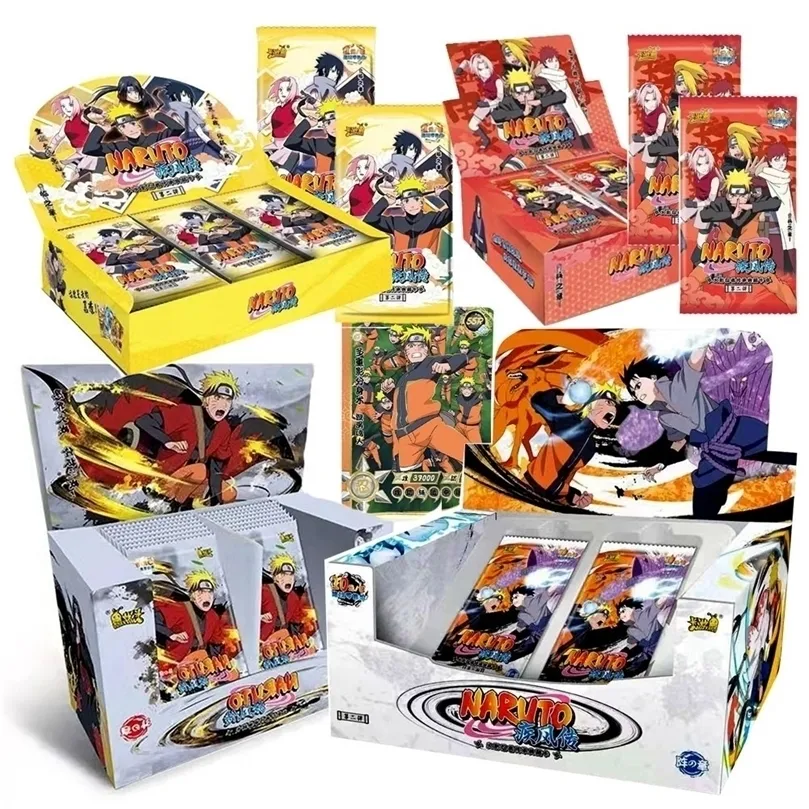 Edition Anime Figures Hero Card Uzumaki Uchiha Sasuke Collection de personnages Bronzing Barrage Flash s Boy Gifts 220808