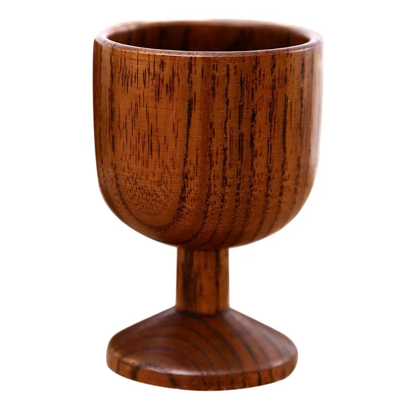 Tasses Bois Gobelet En Bois Tasse À Vin Rouge À La Main Thé Faveur De Fête De Mariage 7cmTasses