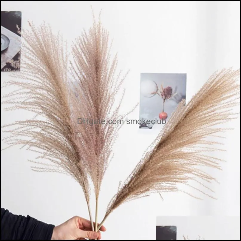 Decorative Flowers & Wreaths Natural Phragmites Reed Bulrush Bouquet Small Dried Pampas Grass Wedding Decoration Easter INS DIY Home