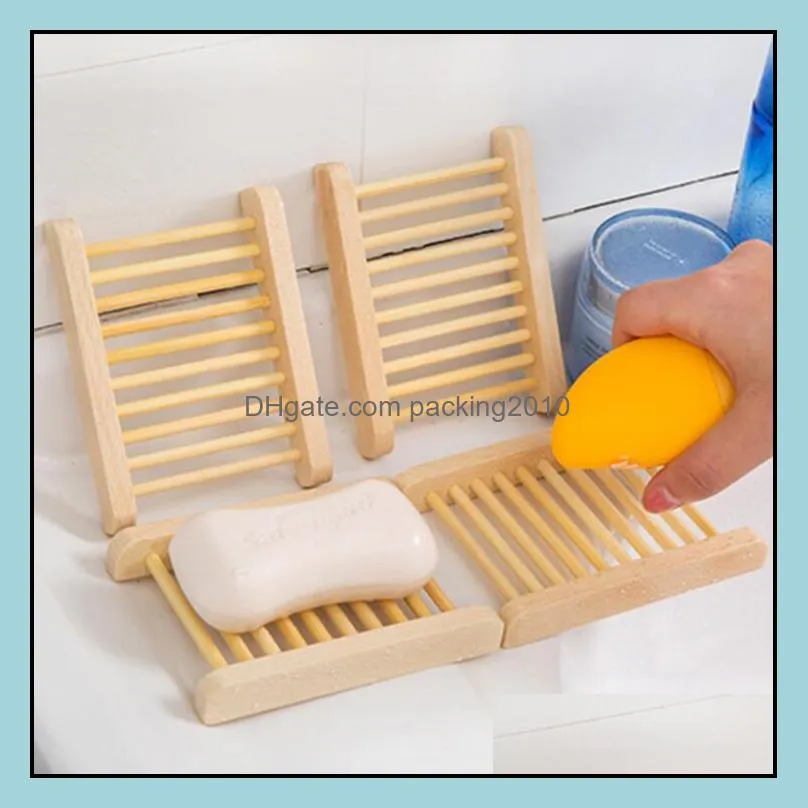 natural bamboo wooden soap dishes wooden soap tray holder storage soap rack plate box container for bath shower bathroom cfyz357q