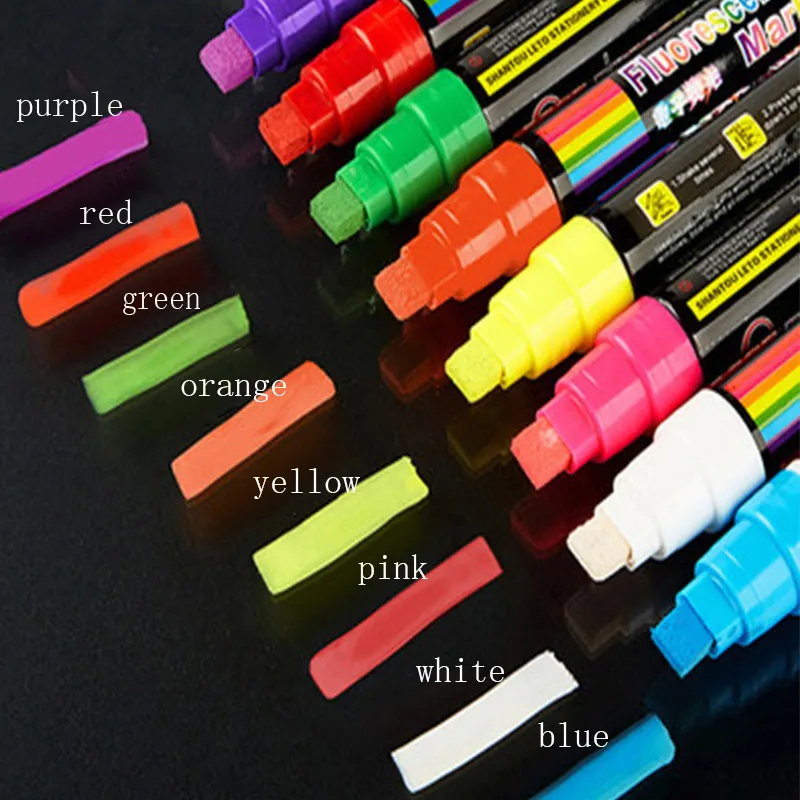 Evidenziatori Una varietà di penne fluorescenti elettroniche cancellabili a mano possono essere utilizzate con lastre fluorescenti a LED di notte XG0118