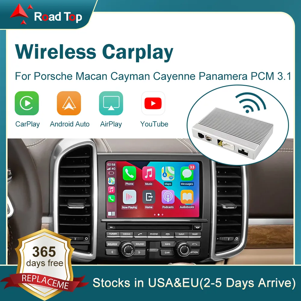 Wireless CarPlay Android Auto Mirror Link AirPlay Car Play Functions for Porsche Macan Cayman Cayenne Panamera