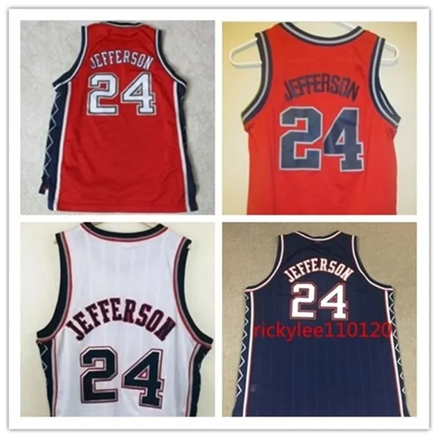 NC01 Basketball Jersey College Richard 24 Jefferson reminish mh