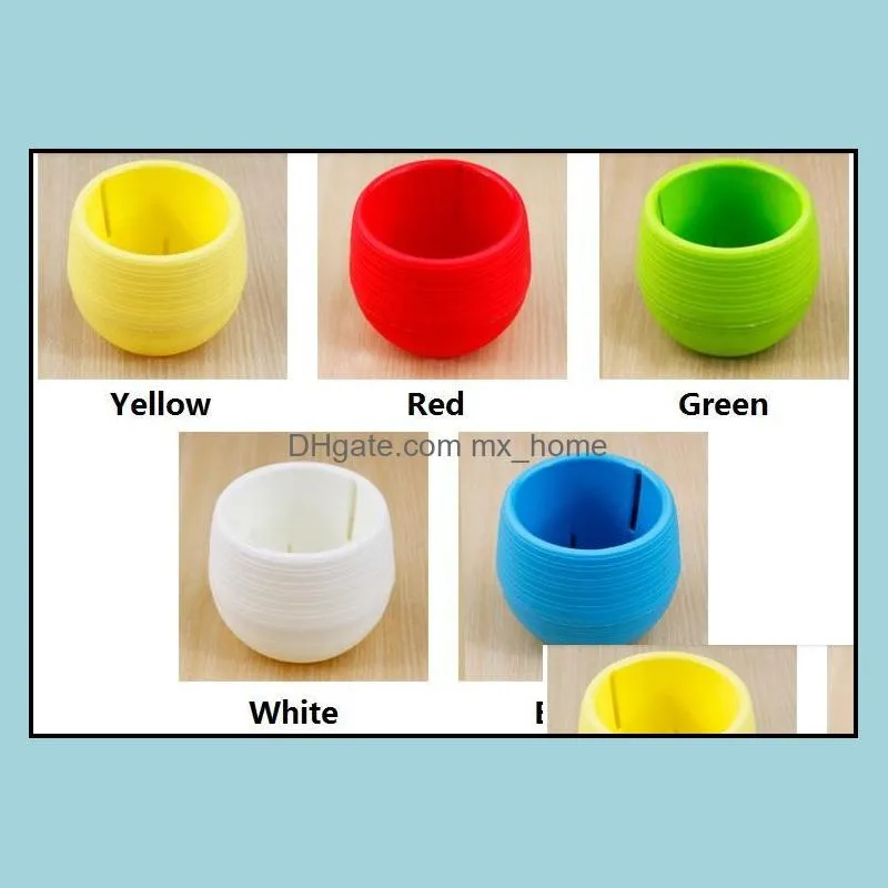 Mini Round Plastic Meat Plant Flower Pot Garden Home Office Decor Micro Landscape Planter High Quality c537