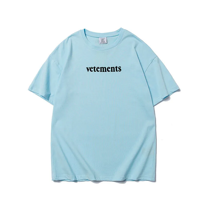 Streetwear Hip Hop surdimensionné Vetements court grande taille t-shirt à manches Big Tag Patch VTM t-shirts broderie noir blanc rouge t-shirt de haute qualité 7792