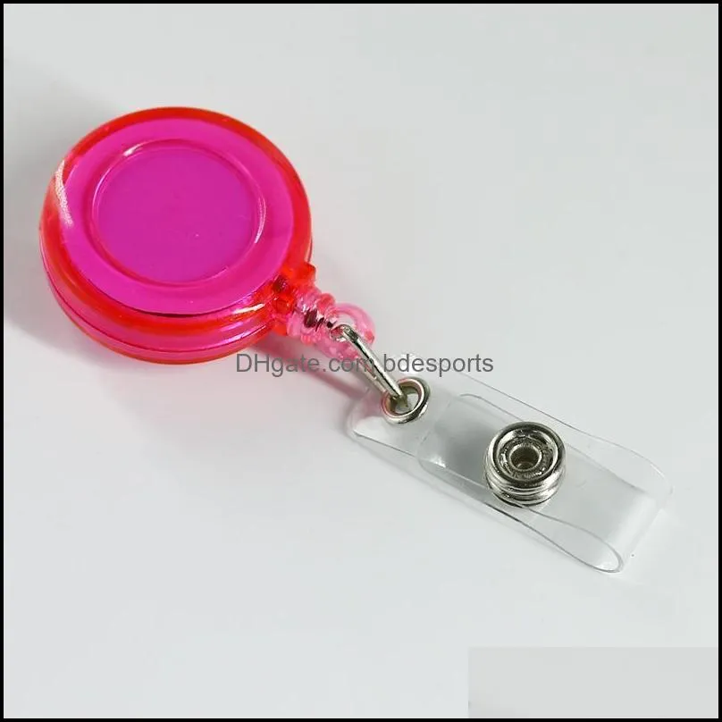 Retractable Lanyard ID Card Badge Holder Reels with Clip Keep Key Cell phone KeyChain Ring Reels 300pcs T1I2064 32 V2