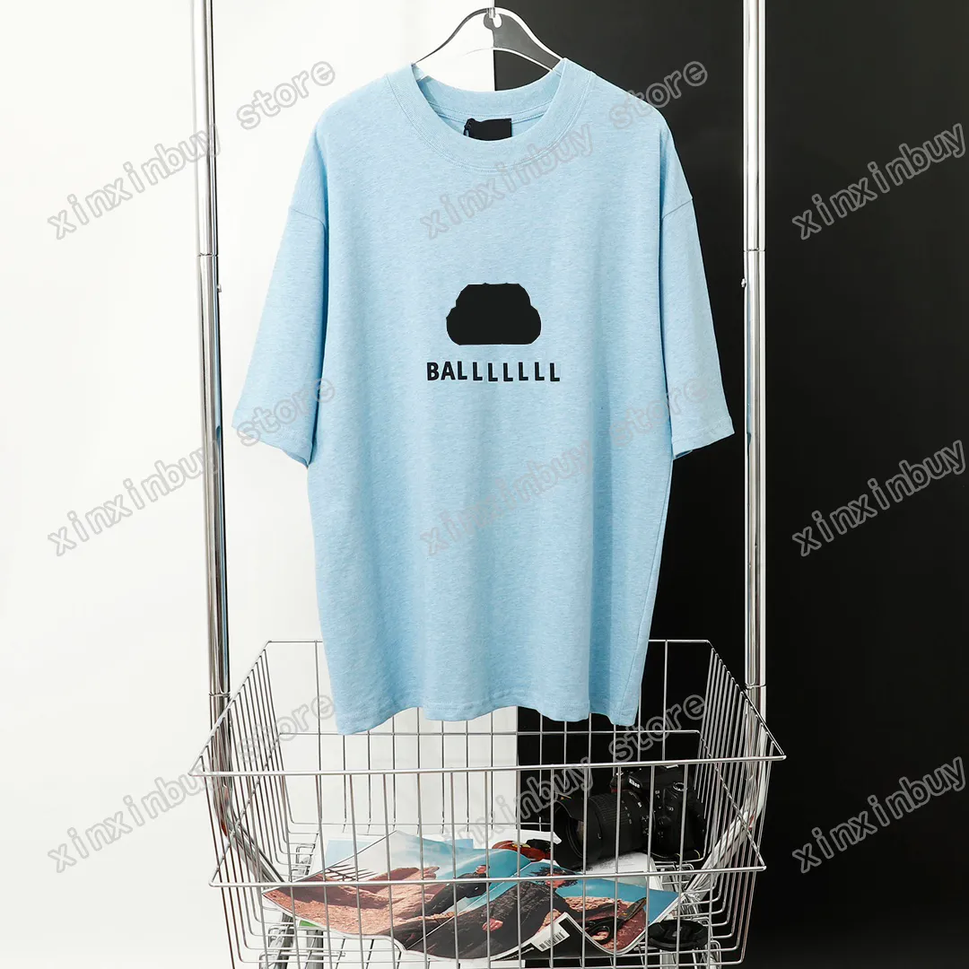 22ss Women Designers t shirt tee letter chain print short sleeve Man Crew Neck paris Streetwear green red black blue xinxinbuy XS-L