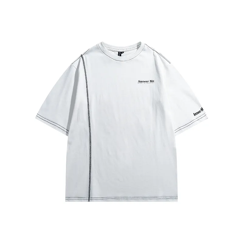 22SS Nowy litera drukowana solidna kolorowa koszulka Klasyczna klasyczna solidna letnia krótkie rękawy zwykłe popularne oddychanie mężczyzn pary t-shirty tjammtx004