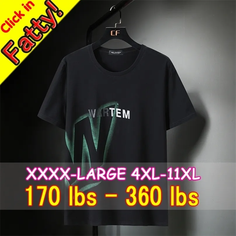 T-shirt surdimensionné 11XL pour hommes Top qualité coton lycra imprimé classique col rond manches courtes Cool Tees marque hommes vêtements 220509