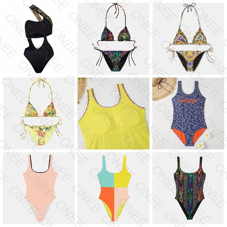 Projektantka V Textile kobiety Swimsuit Seksowne kąpiel kąpielowe letnie bikini stroje kąpielowe