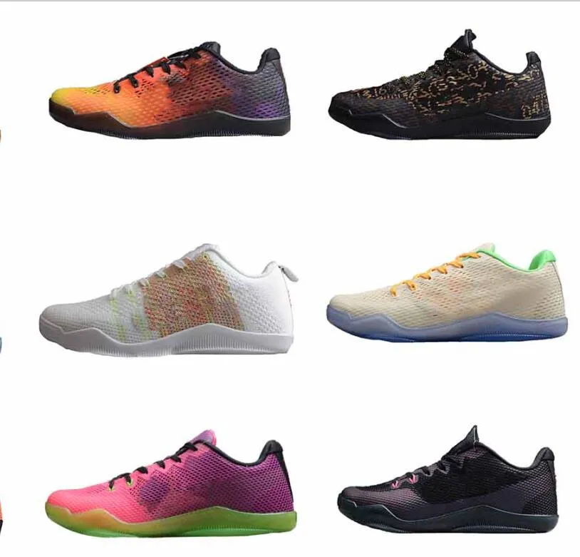 11 Elite 2022 MENS chaussures de basket-ball hommes kingcaps boutique en ligne locale Draft Day Mamba arc-en-ciel PaIe Horse Invisibility Cape Peach Jam PE Sunset Baskets fondamentales