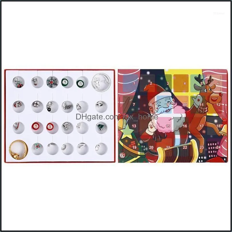 Set Christmas Ornament Calendar Gift Box Creative Trinkets Collections Box1 Drop Delivery 2021 Wrap Event Party Supplies Festive Home Gard